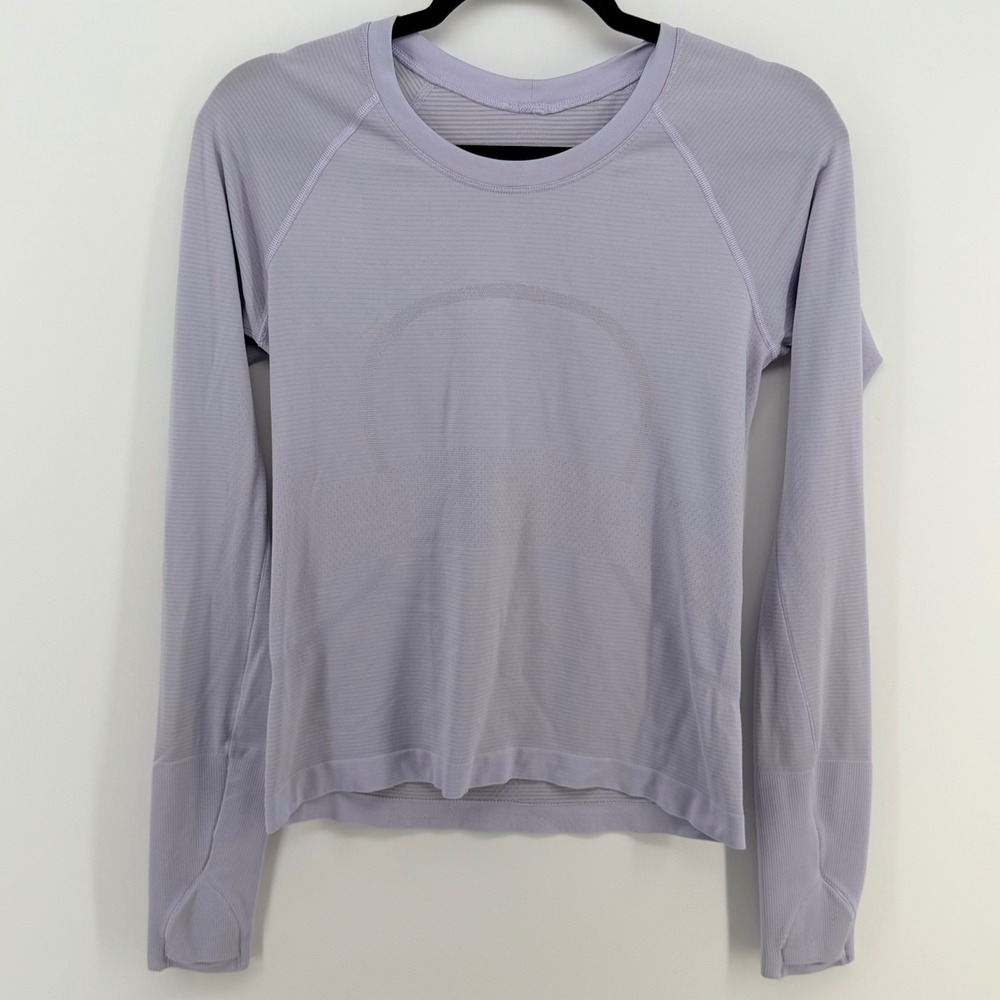 Lululemon Swiftly Tech Long Sleeve Top 8 Lavender Lux Seamless Thumbholes